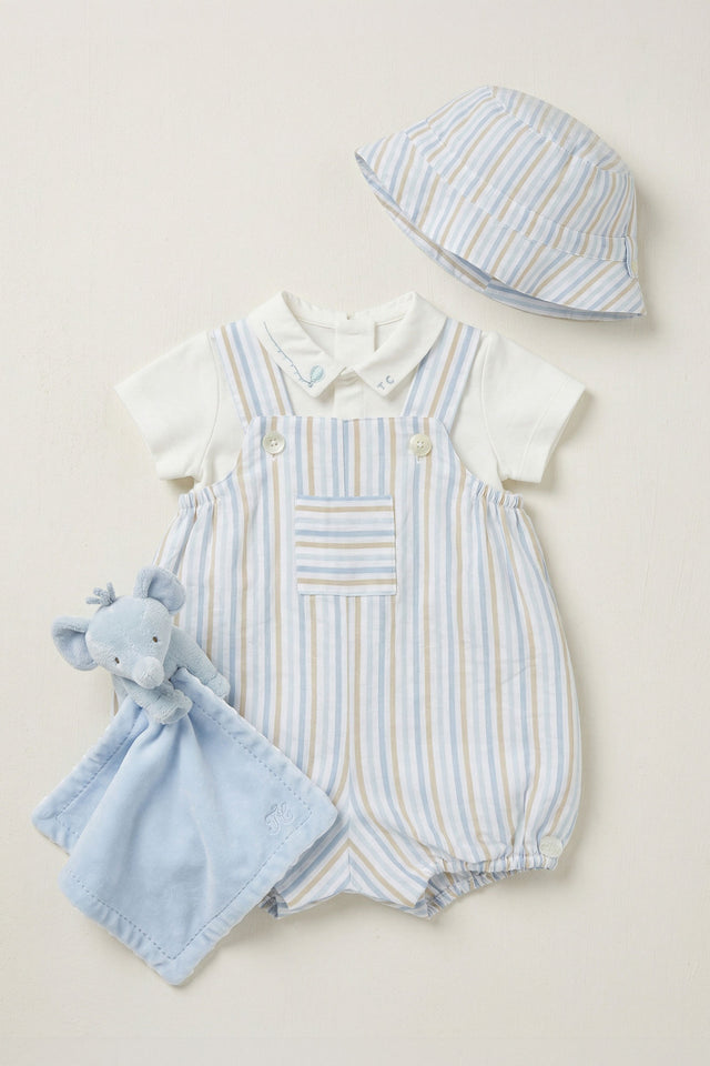 Dungaree - Blue cotton Stripes - Image principale