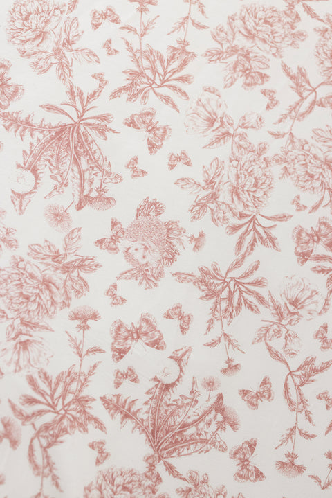 Housse imprimée toile de jouy rose - Mèzamé x Tartine et Chocolat - Image principale