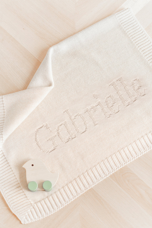 Plaid personnalisé - Laine beige - Image principale