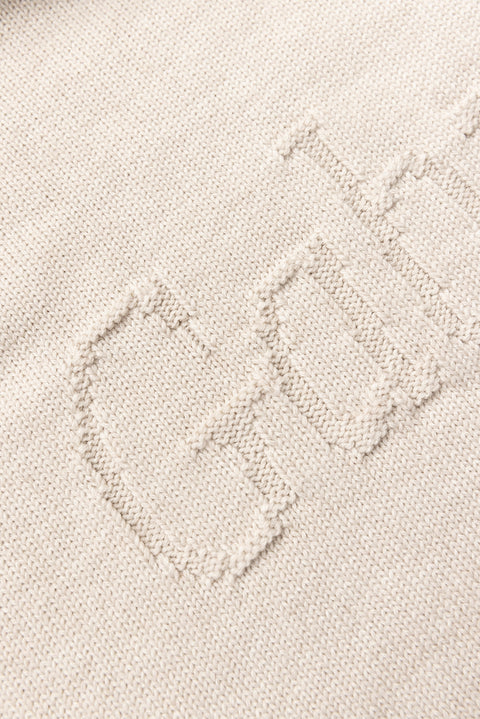 Plaid personnalisé - Laine beige - Image principale