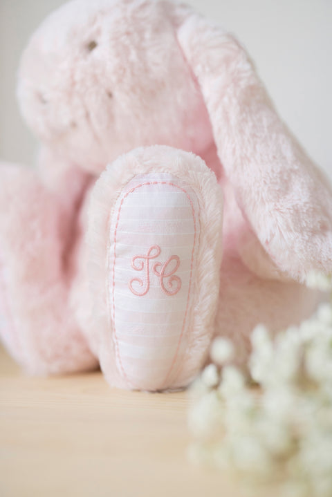 Augustin le lapin - 25 cm rose pâle - Image principale