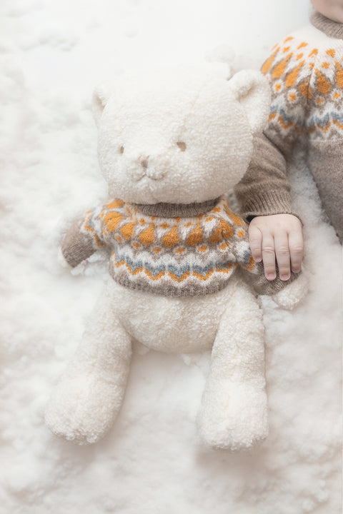 Ourson + Pull - Beige jacquard gaston - Image principale