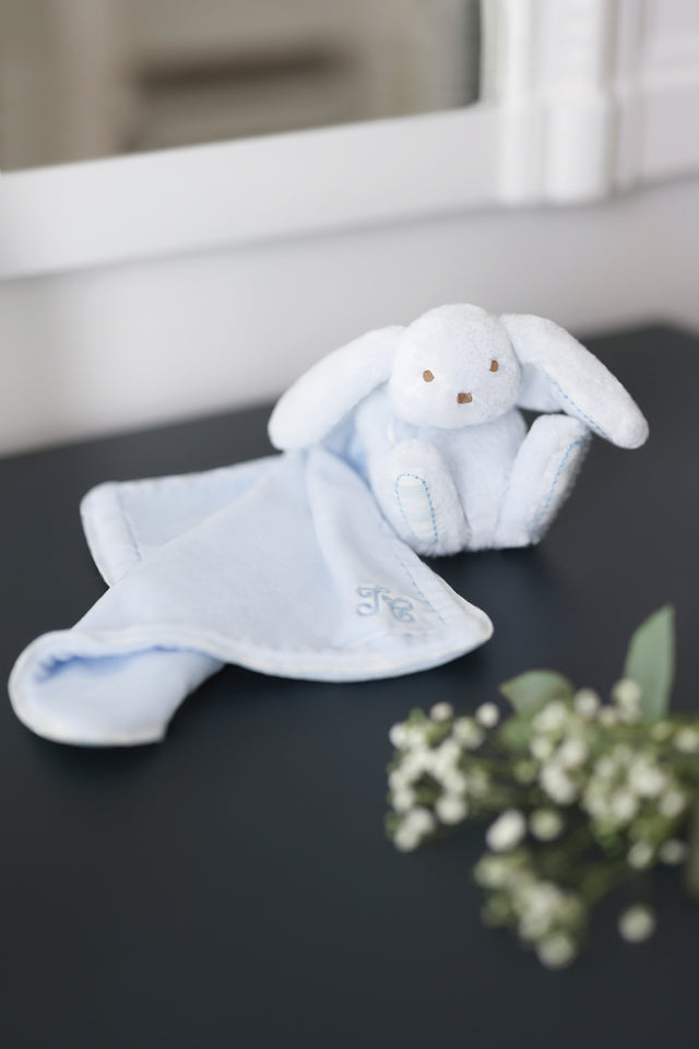Augustin le lapin - Doudou bleu ciel - Image principale