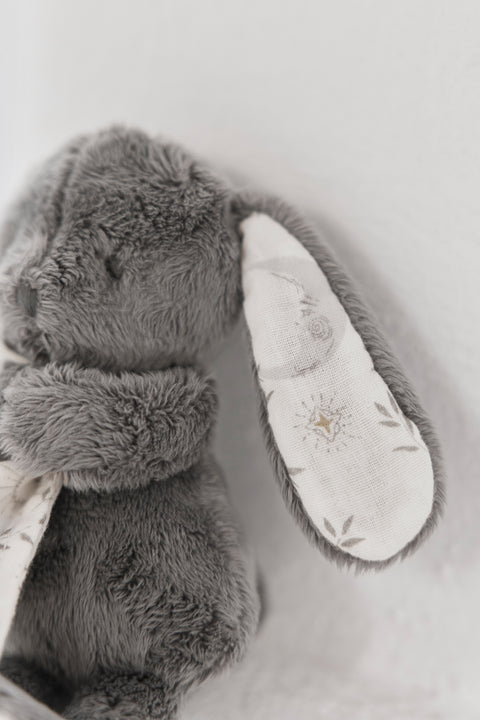 Augustin le lapin - Doudou gris imprimé Rêve étoilé - Image principale