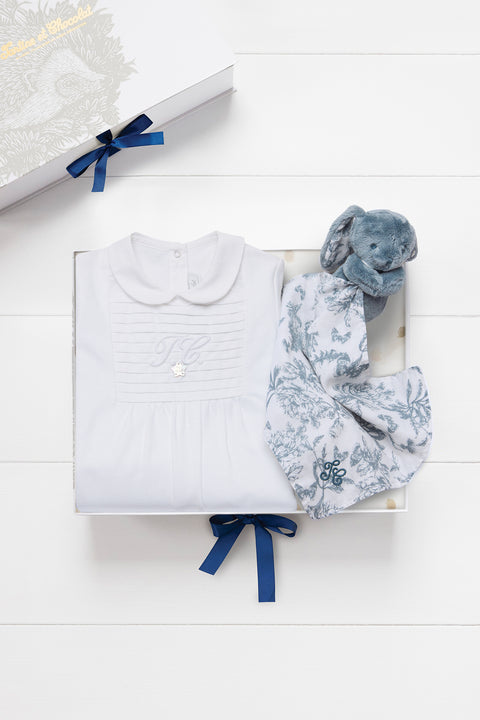Box - Estampado inspiración Toile de jouy Azul - Image principale
