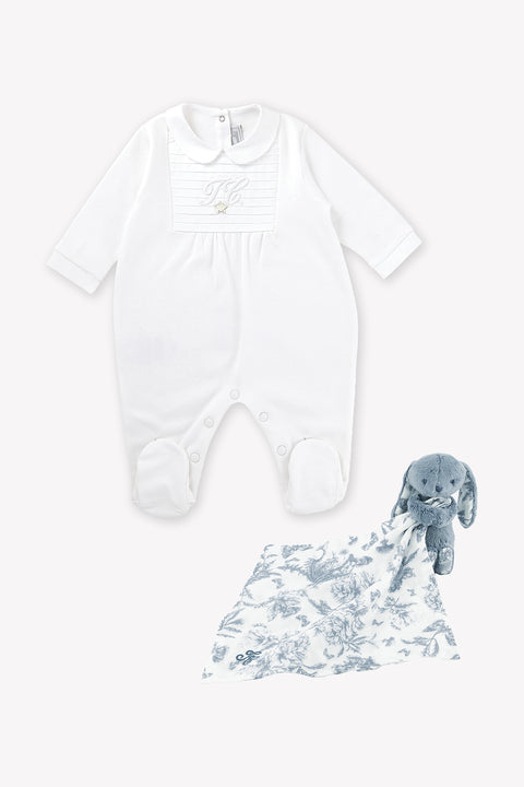 Box - Estampado inspiración Toile de jouy Azul - Image principale
