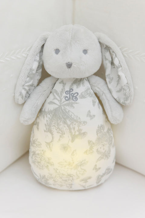 Augustin le Lapin veilleuse musicale - Imprimé Toile de Jouy gris - Image principale