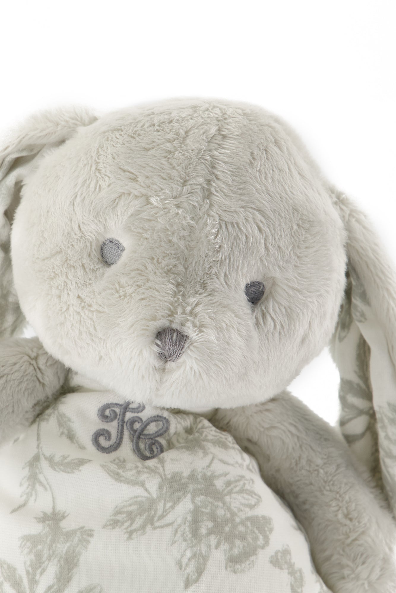 Augustin le Lapin veilleuse musicale - Imprimé Toile de Jouy gris