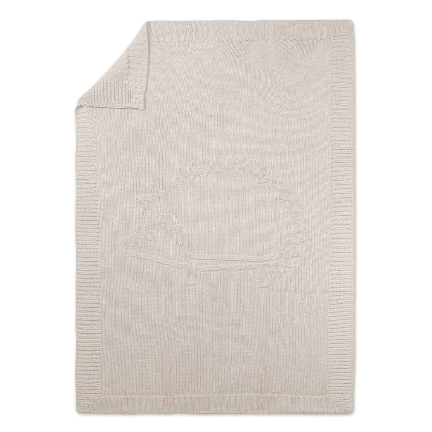 Decke Wolle - Igel Beige