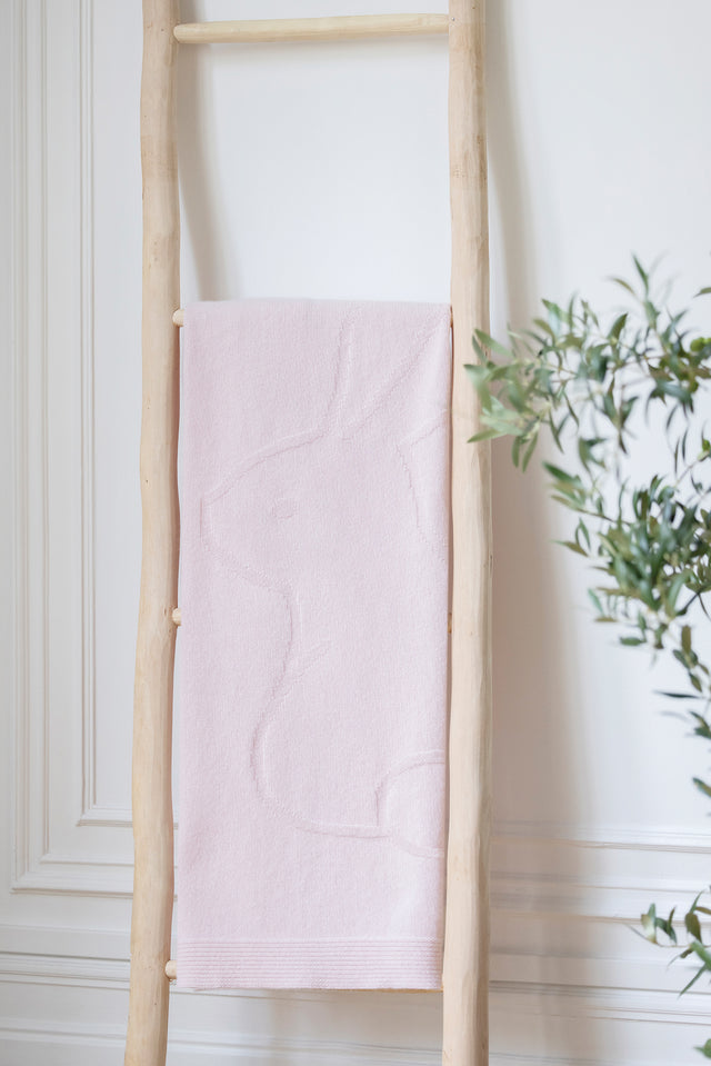 Plaid cachemire - Lapin Rose pâle - Image principale