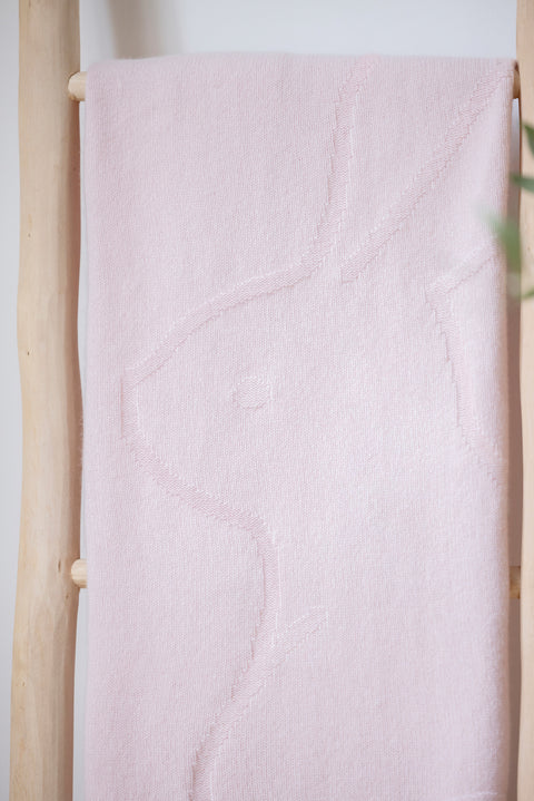 Plaid cachemire - Lapin Rose pâle - Image principale