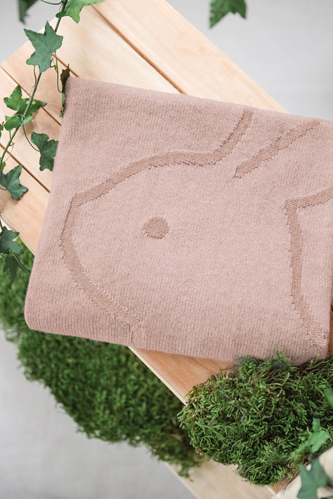 Coperta Cashmere - Coniglio Beige Buio - Image principale