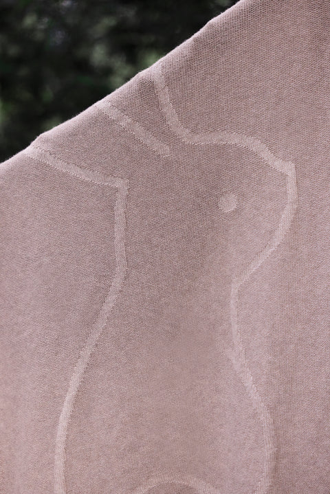 Coperta Cashmere - Coniglio Beige Buio - Image principale