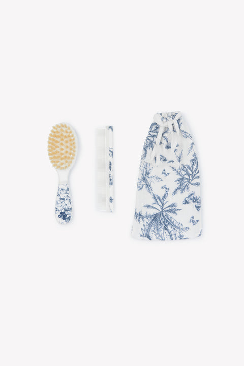 Spazzola e pettine - Stampaispirazione Toile de Jouy Blu - Image principale