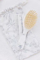 Brosse et peigne - Imprimé inspiration Toile de Jouy gris