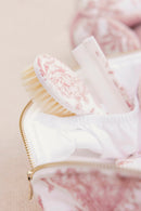 Brosse et peigne - Imprimé inspiration Toile de Jouy rose