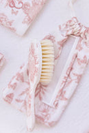 Brosse et peigne - Imprimé inspiration Toile de Jouy rose