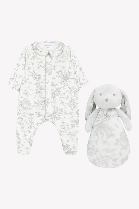 Coffret - Naissance Toile de jouy gris - Image principale