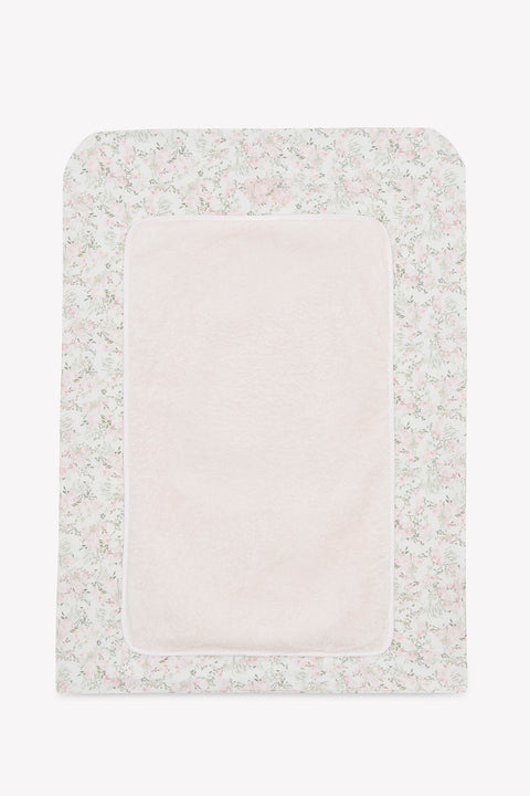 Housse de matelas à langer - Imprimé fleuri jardin hivernal - Image principale