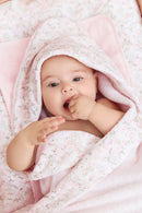 Cape de bain - Imprimé fleuri jardin hivernal