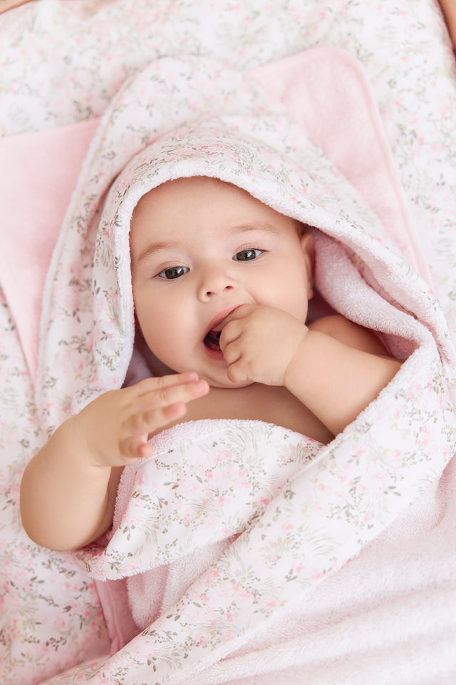 Cape de bain - Imprimé fleuri jardin hivernal - Image principale