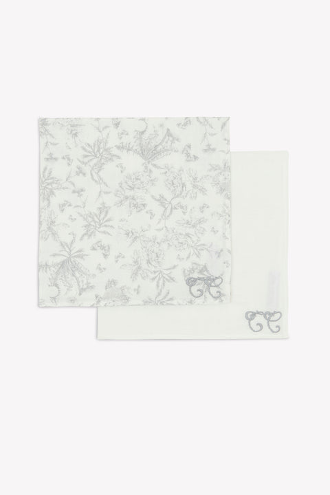 Set de 2 Langes - Imprimé inspiration Toile de Jouy gris - Image principale