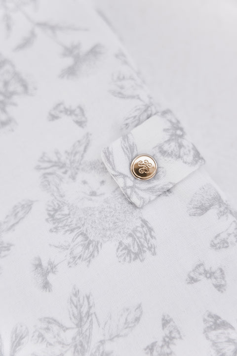 Housse de carnet - Imprimé toile de jouy gris - Image principale