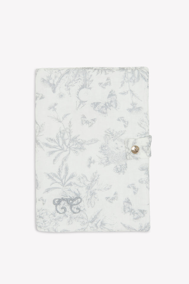 Housse de carnet - Imprimé toile de jouy gris - Image principale