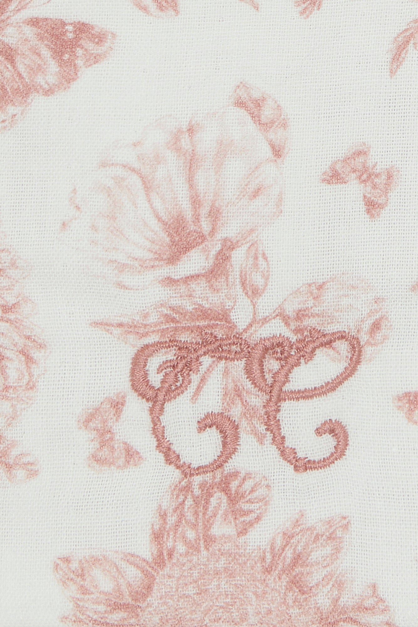 Housse de carnet de santé - Imprimé inspiration Toile de Jouy rose