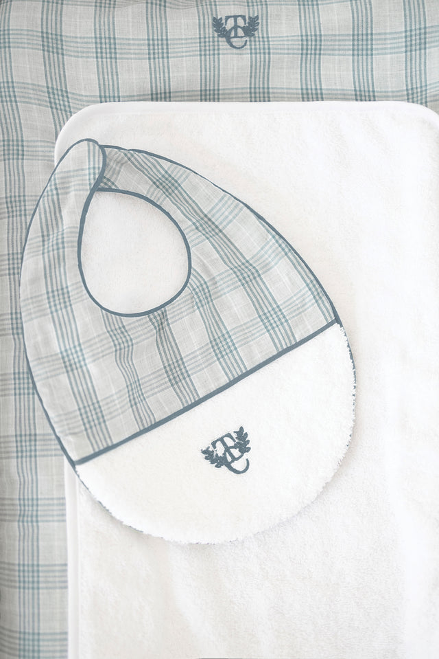Bavoir - Bleuet Twill de coton T2 - Image principale