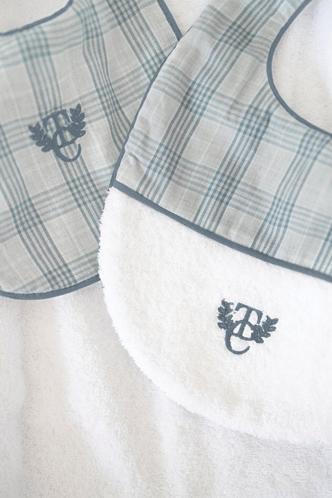 Bavoir - Bleuet Twill de coton T1 - Image principale