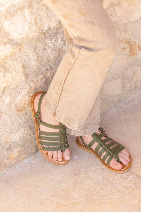 Sandales Homere - Kaki KJacques x Tartine et Chocolat - Image principale