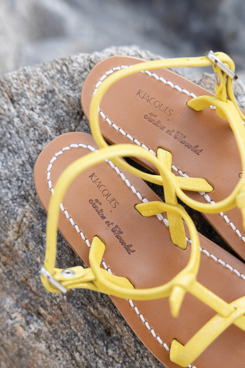 VIOLTA sandals - Yellow Kjacques X Tartine et Chocolat - Image principale
