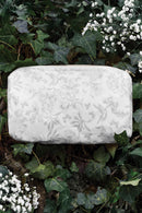 Trousse de toilette toile enduite - Imprimé inspiration Toile de Jouy gris