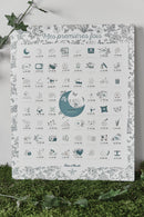 Poster stampato personalizzabile Toile de Jouy Blu - Piccoli appuntamenti x Tartine et Chocolat