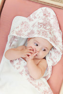 Bath cape - Print inspiration Toile de Jouy Pink