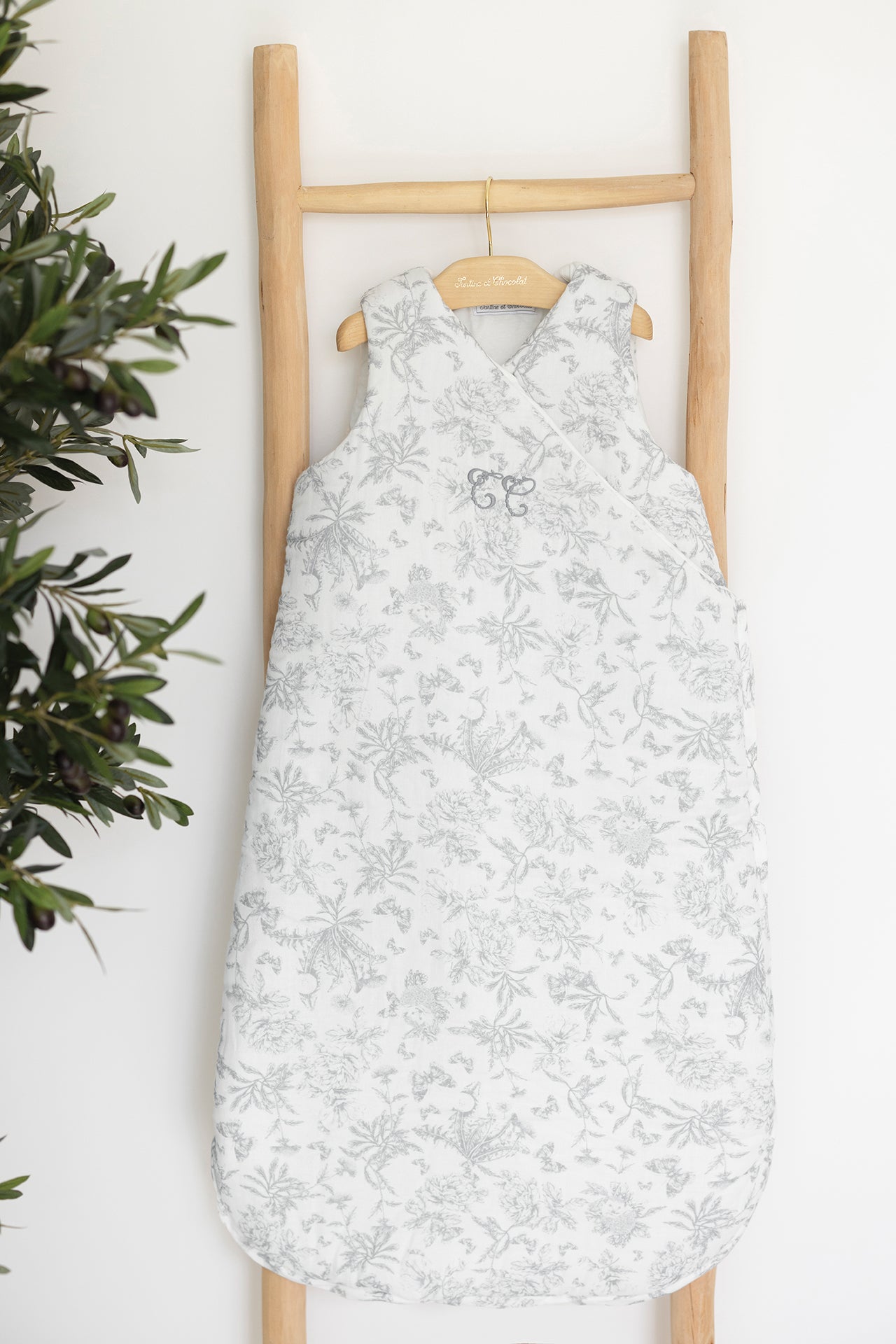 schlafsack personalisiert Schlafsack - Inspirierender Druck toile de jouy Grau T2 Mädchen