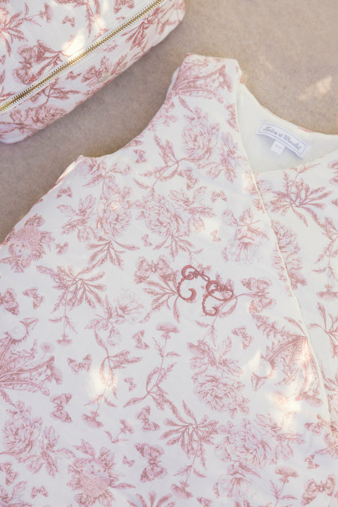Gigoteuse - T2 Imprimé inspiration Toile de Jouy rose - Image principale