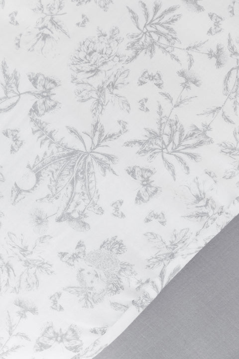 Nid d'ange - Imprimé inspiration toile de jouy gris - Image principale
