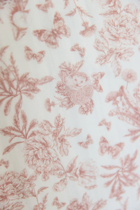 Gigoteuse d'été - T1 Imprimé inspiration toile de jouy rose - Image principale