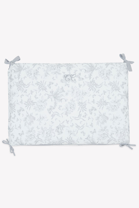 Tour de lit - Imprimé inspiration toile de jouy gris - Image principale