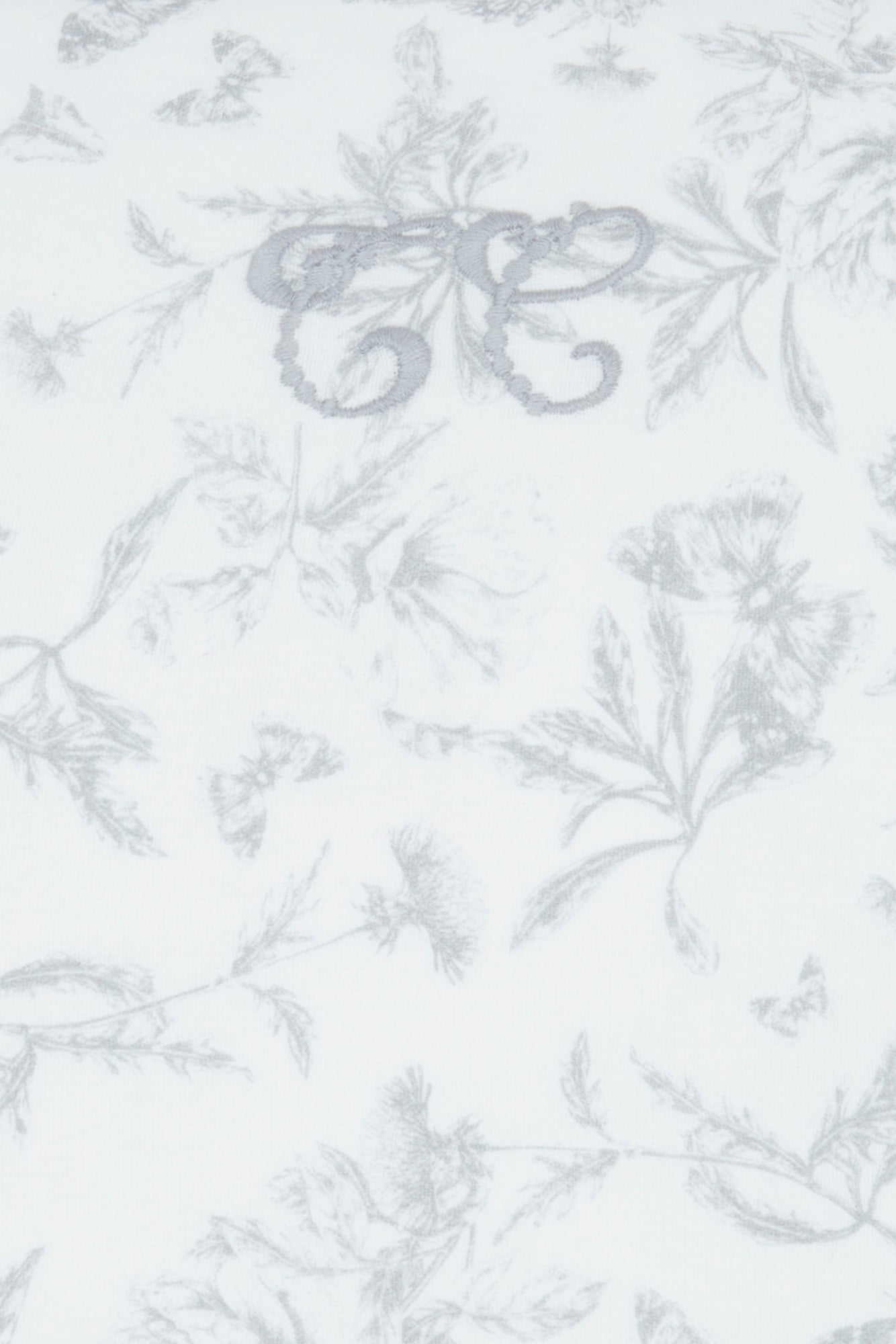 Coussin réversible - Imprimé inspiration toile de jouy gris