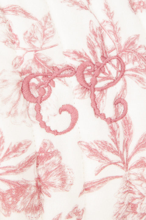 Trousse de toilette - Imprimé inspiration Toile de Jouy rose - Image principale