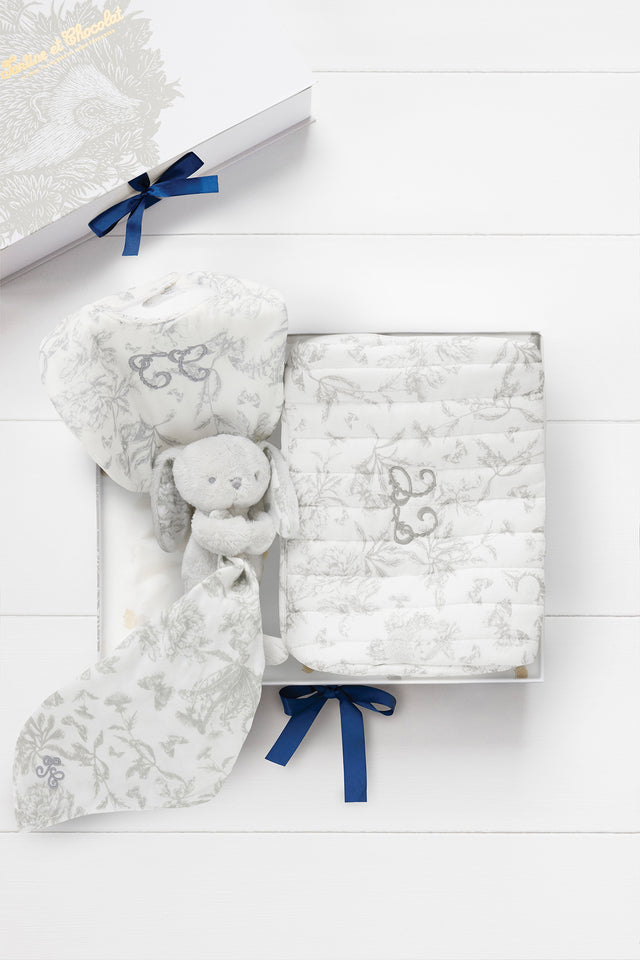 Coffret - Naissance Mes essentiels Toile de Jouy gris - Image principale