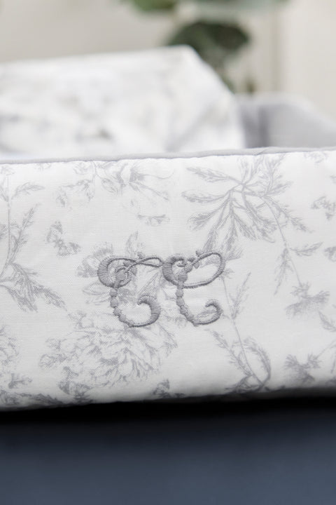 Panière - Imprimé inspiration toile de jouy gris - Image principale