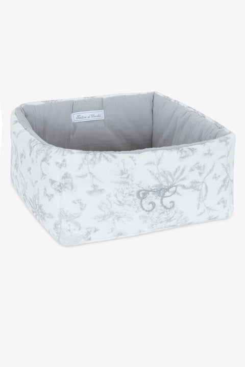 Panière - Imprimé inspiration toile de jouy gris - Image principale