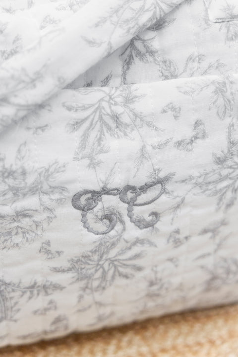 Sac à langer - Imprimé inspiration toile de jouy gris - Image principale