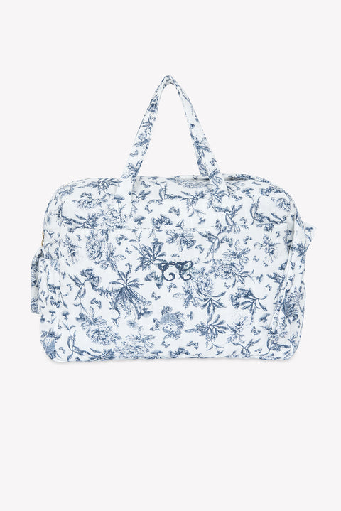 Sac à langer - Imprimé inspiration toile de jouy bleu - Image principale