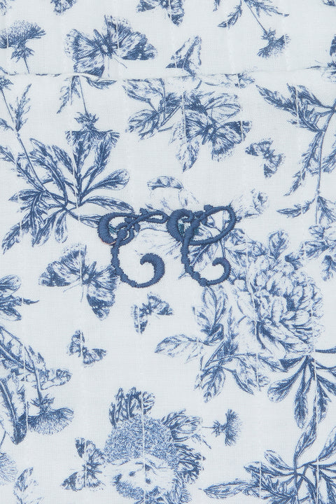 Sac à langer - Imprimé inspiration toile de jouy bleu - Image principale