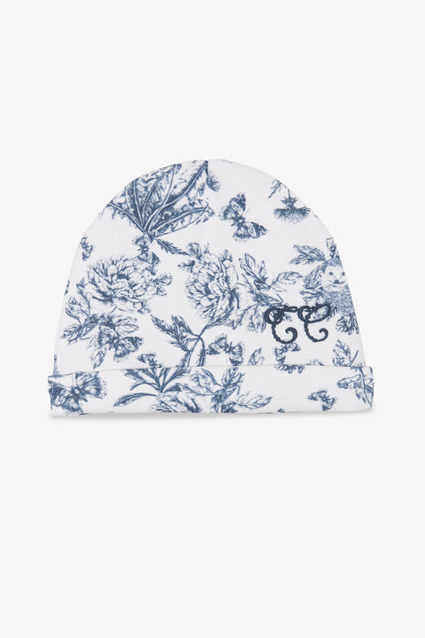 Bonnet - Imprimé inspiration toile de jouy bleu - Image principale